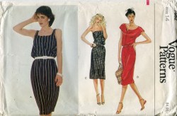 7682 VOGUE BLOUSON BUTTON BODICE DRESS SLEEVES/  STRAPLESS PATTERN 12